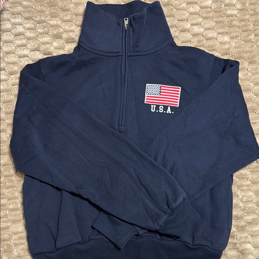 Hollister USA graphic zip-up